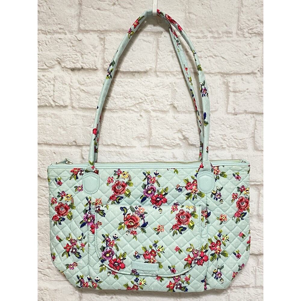Vera Bradley Carson East West Tote Purse Bag "Water Bouquet" New